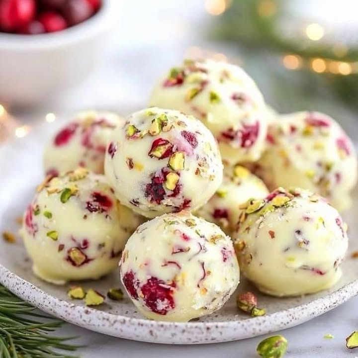 Cranberry Pistachio Bliss Truffles