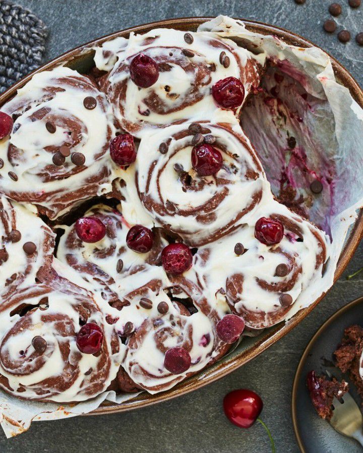 Decadent Cherry Chocolate Rolls Recipe