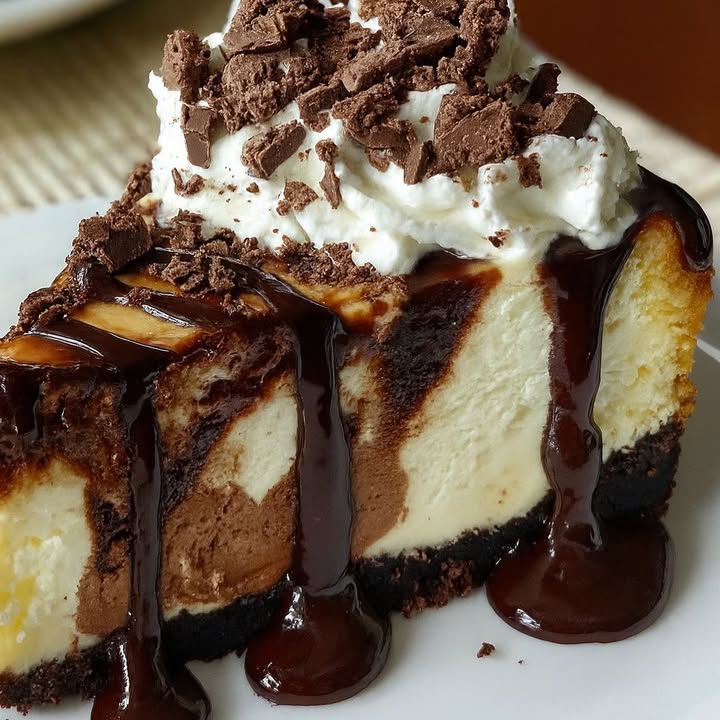 Decadent Chocolate Marble Cheesecake Delight