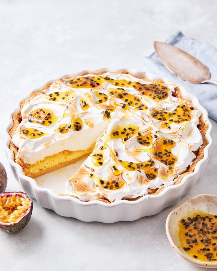 Decadent Maracuja Meringue Tart Delight