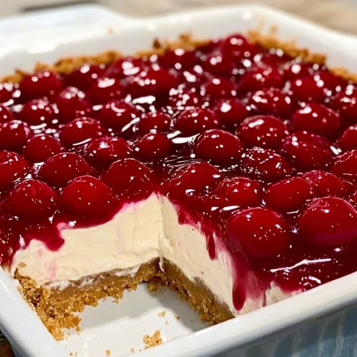 Deliciously Easy Cherry Cream Dessert