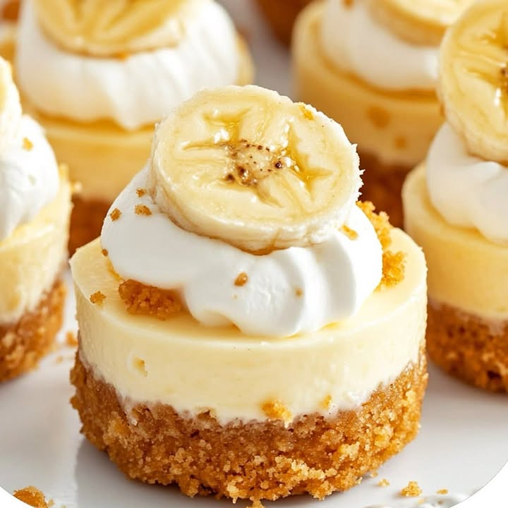 Irresistibly Creamy Mini Banana Cheesecakes