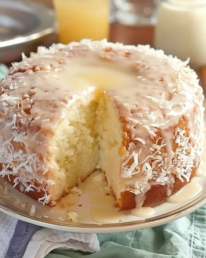 Tropical Coconut Pineapple Cake Delight