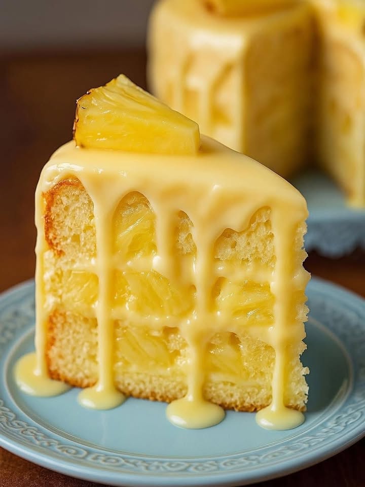 Tropical Pineapple Delight Cake