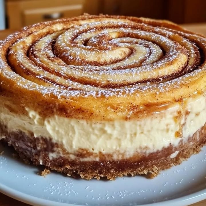 Cinnamon Roll Cheesecake Delight