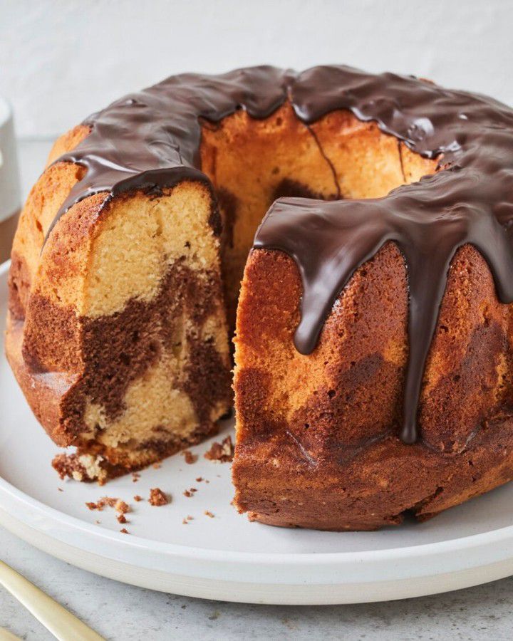 Decadent Egg Liqueur Marble Cake