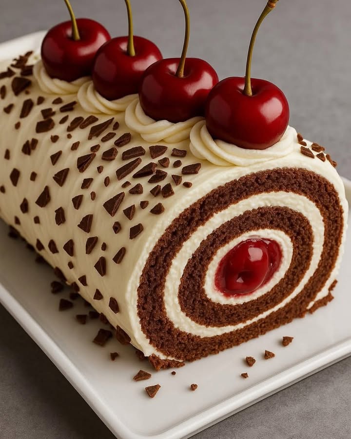 Chocolate Cherry Dream Roll Recipe