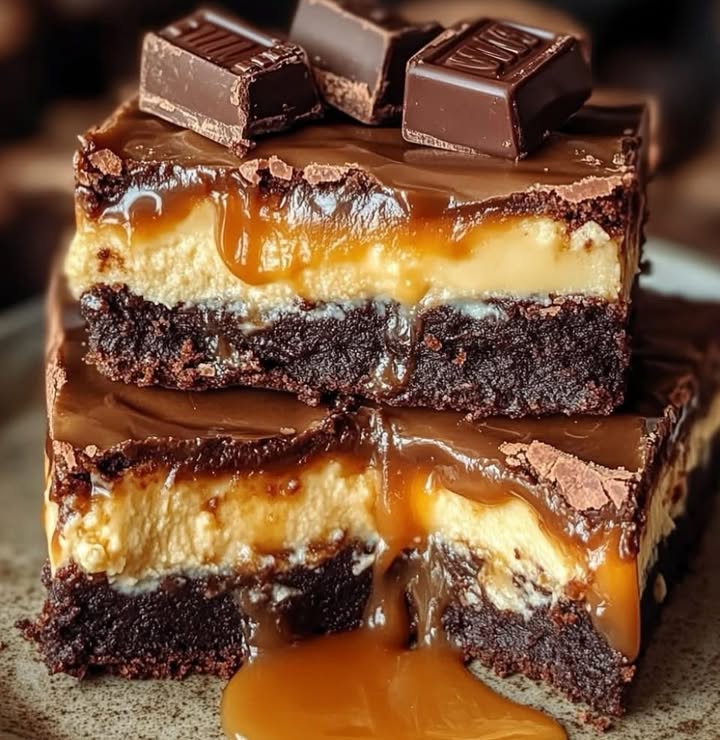Decadent Caramel Cheesecake Brownies