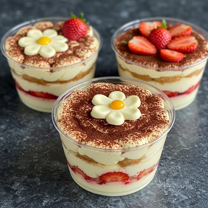 Delicious Strawberry Tiramisu Cups
