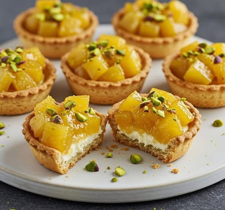 Tropical Pistachio Pineapple Tartlets