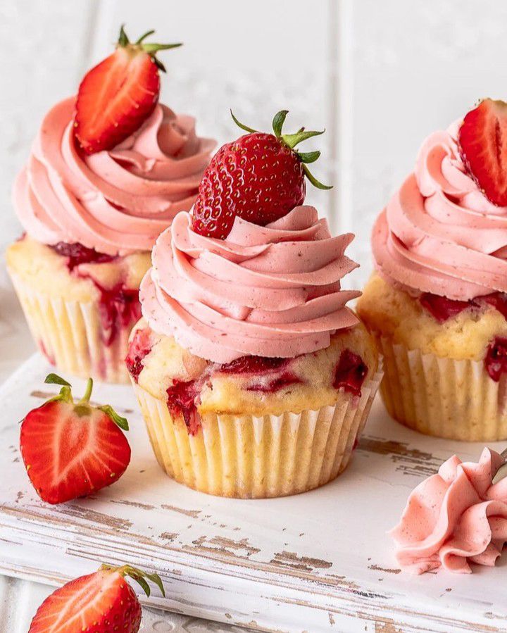 Strawberry Bliss Simple Cupcake Delight